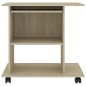 vidaXL Mesa de ordenador madera contrachapada color roble 80x50x75 cm vidaXL Mesa de ordenador madera contrachapada color roble 80x50x75 cm