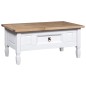 vidaXL Mesa de centro Corona Range pino mexicano blanco 100x55x45 cm vidaXL Mesa de centro Corona Range pino mexicano blanco 100x55x45 cm