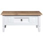 vidaXL Mesa de centro Corona Range pino mexicano blanco 100x55x45 cm vidaXL Mesa de centro Corona Range pino mexicano blanco 100x55x45 cm