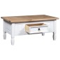 vidaXL Mesa de centro Corona Range pino mexicano blanco 100x55x45 cm vidaXL Mesa de centro Corona Range pino mexicano blanco 100x55x45 cm