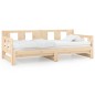 vidaXL Sofá cama extraíble madera maciza de pino 2x(80x200) cm vidaXL Sofá cama extraíble madera maciza de pino 2x(80x200) cm