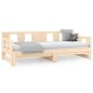 vidaXL Sofá cama extraíble madera maciza de pino 2x(80x200) cm vidaXL Sofá cama extraíble madera maciza de pino 2x(80x200) cm