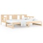 vidaXL Sofá cama extraíble madera maciza de pino 2x(80x200) cm vidaXL Sofá cama extraíble madera maciza de pino 2x(80x200) cm