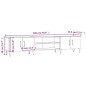 vidaXL Mueble para TV madera contrachapada blanco 180x31,5x40 cm vidaXL Mueble para TV madera contrachapada blanco 180x31,5x40 cm
