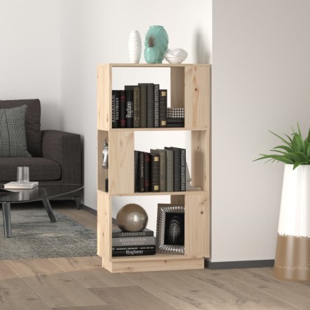 vidaXL Estantería/divisor de espacios madera maciza pino 51x25x101 cm