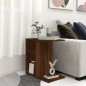 vidaXL Mesa auxiliar de madera contrachapada marrón roble 50x30x50 cm vidaXL Mesa auxiliar de madera contrachapada marrón roble 50x30x50 cm
