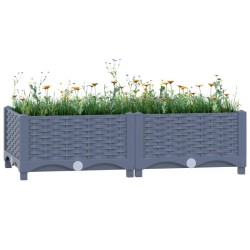 vidaXL Arriate polipropileno 80x40x23 cm