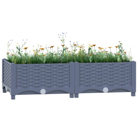 vidaXL Arriate polipropileno 80x40x23 cm