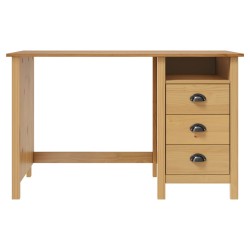 vidaXL Escritorio Hill con 3 cajones madera de pino 120x50x74 cm