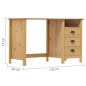 vidaXL Escritorio Hill con 3 cajones madera de pino 120x50x74 cm vidaXL Escritorio Hill con 3 cajones madera de pino 120x50x74 cm