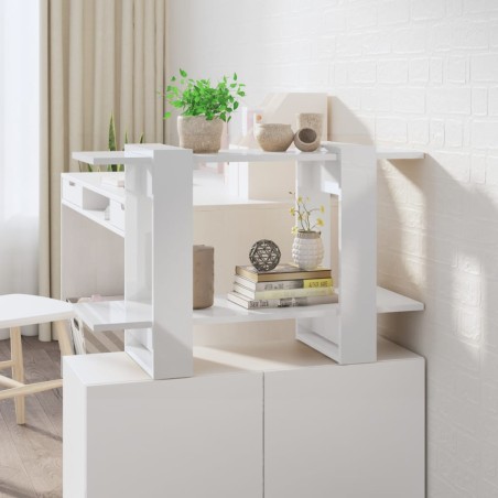 vidaXL Estantería/divisor de espacios blanco brillante 80x30x51 cm