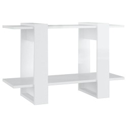 vidaXL Estantería/divisor de espacios blanco brillante 80x30x51 cm