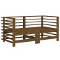 vidaXL Sofás esquineros y cojines 2 uds madera maciza pino marrón miel vidaXL Sofás esquineros y cojines 2 uds madera maciza pino marrón miel