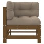 vidaXL Sofás esquineros y cojines 2 uds madera maciza pino marrón miel vidaXL Sofás esquineros y cojines 2 uds madera maciza pino marrón miel