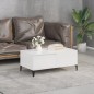 vidaXL Mesa de centro madera contrachapada blanco brillo 90x50x36,5 cm vidaXL Mesa de centro madera contrachapada blanco brillo 90x50x36,5 cm