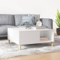 vidaXL Mesa de centro madera contrachapada blanco brillo 80x80x36,5 cm vidaXL Mesa de centro madera contrachapada blanco brillo 80x80x36,5 cm