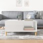 vidaXL Mesa de centro madera contrachapada blanco brillo 80x80x36,5 cm vidaXL Mesa de centro madera contrachapada blanco brillo 80x80x36,5 cm