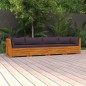 vidaXL Sofá de jardín de 4 plazas con cojines madera maciza de acacia vidaXL Sofá de jardín de 4 plazas con cojines madera maciza de acacia