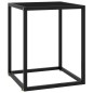 vidaXL Mesa de centro negra con vidrio negro 40x40x50 cm vidaXL Mesa de centro negra con vidrio negro 40x40x50 cm