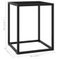 vidaXL Mesa de centro negra con vidrio negro 40x40x50 cm vidaXL Mesa de centro negra con vidrio negro 40x40x50 cm
