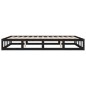 vidaXL Estructura de cama de madera maciza negra 160x200 cm