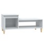 vidaXL Mesa de centro madera contrachapada blanco brillo 100x50x45 cm vidaXL Mesa de centro madera contrachapada blanco brillo 100x50x45 cm
