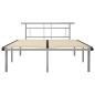 vidaXL Estructura de cama de metal gris 140x200 cm vidaXL Estructura de cama de metal gris 140x200 cm