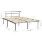 vidaXL Estructura de cama de metal gris 140x200 cm vidaXL Estructura de cama de metal gris 140x200 cm