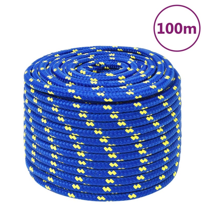 vidaXL Cuerda de barco polipropileno azul 12 mm 100 m vidaXL Cuerda de barco polipropileno azul 12 mm 100 m