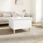 vidaXL Mesa auxiliar de madera contrachapada blanco 50x46x35 cm