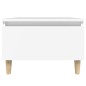 vidaXL Mesa auxiliar de madera contrachapada blanco 50x46x35 cm