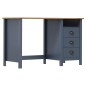 vidaXL Escritorio Hill con 3 cajones madera de pino gris 120x50x74 cm vidaXL Escritorio Hill con 3 cajones madera de pino gris 120x50x74 cm