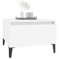 vidaXL Mesa auxiliar de madera contrachapada blanco 50x46x35 cm