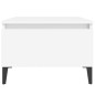 vidaXL Mesa auxiliar de madera contrachapada blanco 50x46x35 cm