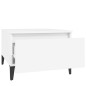vidaXL Mesa auxiliar de madera contrachapada blanco 50x46x35 cm