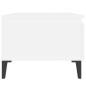 vidaXL Mesa auxiliar de madera contrachapada blanco 50x46x35 cm
