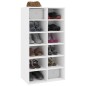 vidaXL Mueble zapatero de madera contrachapada blanco 54x34x100,5 cm vidaXL Mueble zapatero de madera contrachapada blanco 54x34x100,5 cm
