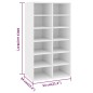 vidaXL Mueble zapatero de madera contrachapada blanco 54x34x100,5 cm vidaXL Mueble zapatero de madera contrachapada blanco 54x34x100,5 cm