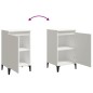 vidaXL Mesita de noche madera contrachapada blanca 40x35x70 cm vidaXL Mesita de noche madera contrachapada blanca 40x35x70 cm