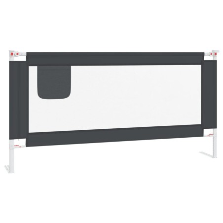 vidaXL Barandilla de seguridad cama de niño gris oscuro tela 180x25 cm