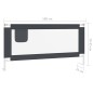 vidaXL Barandilla de seguridad cama de niño gris oscuro tela 180x25 cm vidaXL Barandilla de seguridad cama de niño gris oscuro tela 180x25 cm