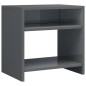 vidaXL Mesita de noche madera contrachapada gris brillante 40x30x40cm vidaXL Mesita de noche madera contrachapada gris brillante 40x30x40cm