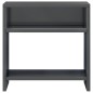 vidaXL Mesita de noche madera contrachapada gris brillante 40x30x40cm vidaXL Mesita de noche madera contrachapada gris brillante 40x30x40cm