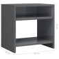 vidaXL Mesita de noche madera contrachapada gris brillante 40x30x40cm vidaXL Mesita de noche madera contrachapada gris brillante 40x30x40cm