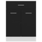 vidaXL Armario inferior cajón cocina madera ingeniería negro 60x46x81,5cm vidaXL Armario inferior cajón cocina madera ingeniería negro 60x46x81,5cm