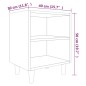 vidaXL Mesita de noche con patas madera pino roble Sonoma 40x30x50 cm
