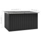 vidaXL Caja de almacenaje para jardín gris antracita 171x99x93 cm vidaXL Caja de almacenaje para jardín gris antracita 171x99x93 cm