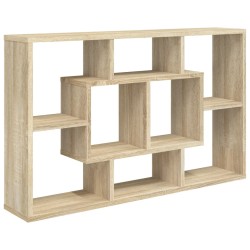 vidaXL Estantería de pared contrachapada roble Sonoma 85x16x52,5 cm
