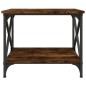vidaXL Mesa auxiliar madera contrachapada roble ahumado 55x38x45 cm