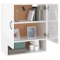 vidaXL Armario de pared madera contrachapada blanco brillo 60x31x70 cm vidaXL Armario de pared madera contrachapada blanco brillo 60x31x70 cm